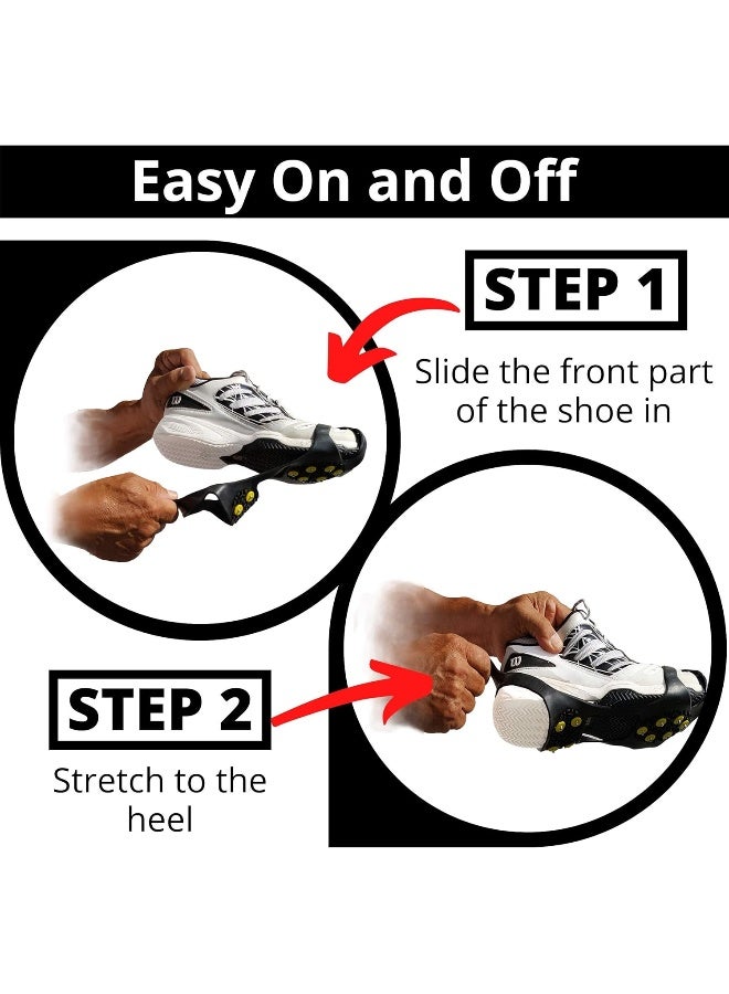 Limm Limm Crampons Ice Walking Traction Cleats - XLarge Lightweight Ice Cleats for Snow & Ice - Anti Slip Shoe Grips Quickly - Image 4