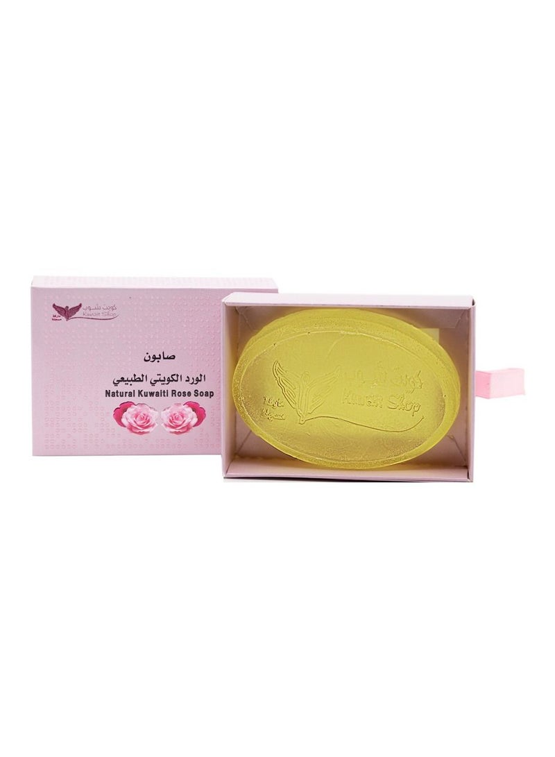 Kuwait Shop Natural Kuwaiti Rose Soap Yellow 100g - Image 1