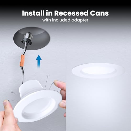 Feit Electric LED Recessed Downlight, 120W Equivalent, 5/6 Inch Retrofit Kit, Dimmable, 2000 Lumens, 90+ CRI, 22W, Adjustable Color Temperature, High Ceilings & Large Spaces Downlight, LEDR56XHO/6WYCA - Image 5