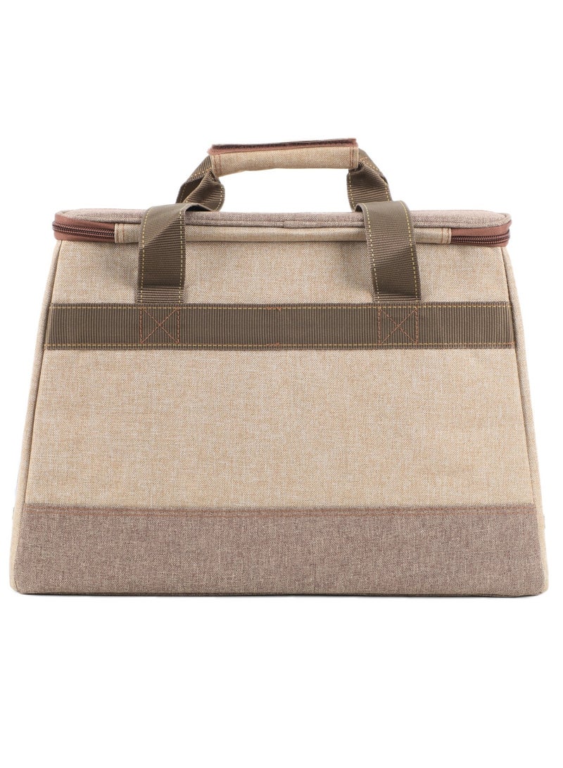 ALGHAFA ALGhafa, thermos bag, for trips, camping, wooden color, big size 45*25*42 cm  - Image 2