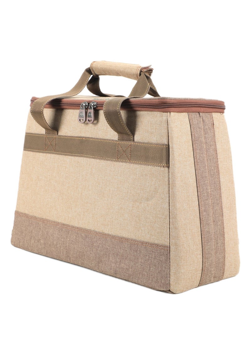 ALGHAFA ALGhafa, thermos bag, for trips, camping, wooden color, big size 45*25*42 cm  - Image 4