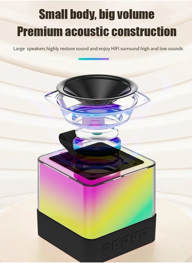 XiuWoo - Portable Karaoke Machine for Kids and Adults Mini Bluetooth Speaker with 2 Wireless Microphone RGB LED Lights for Outdoor Camping Karaoke Gifts for Girls Boys Birthday Family Party - Image 1