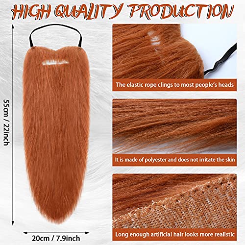 Canlierr 22 Inches 8 Pcs Long Fake Beard Dwarf Gnome Costume Accessories for Halloween Cosplay Party Supplies - Image 4