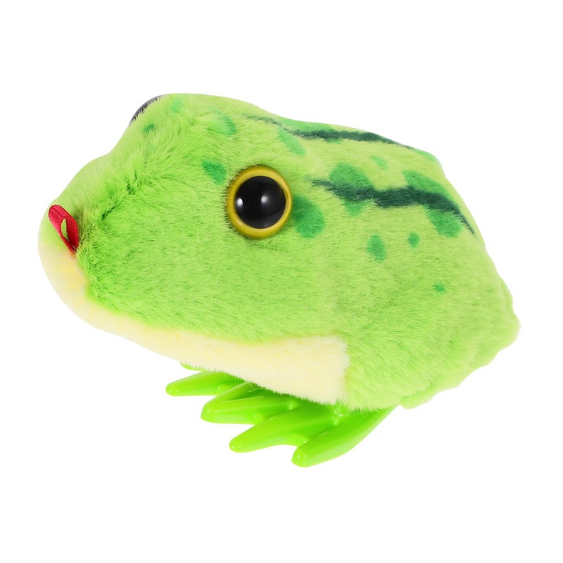 Clockwork Spring Frog Wind Up Jumping Toy Green Interactive Animal Gift - Image 2
