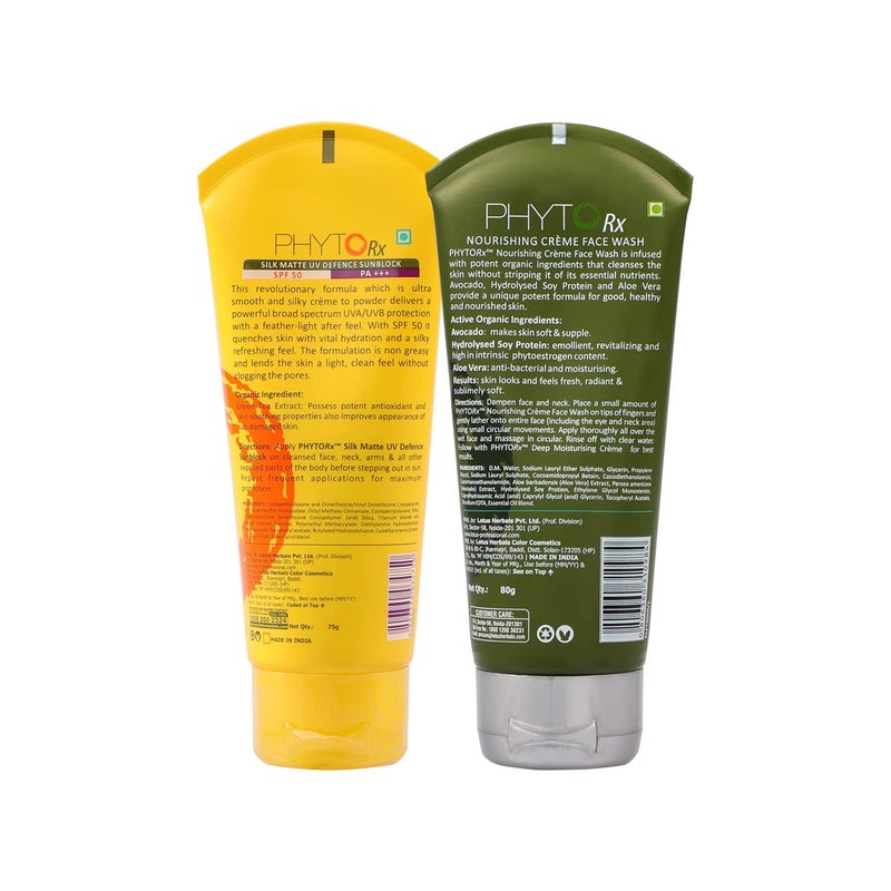 Lotus Professional Lotus Professional Nourish  Protect Combo  PHYTORx Silk Matte SPF 50 75g  PHYTORx Nourishing Cream Facewash 80g  155g  - Image 2