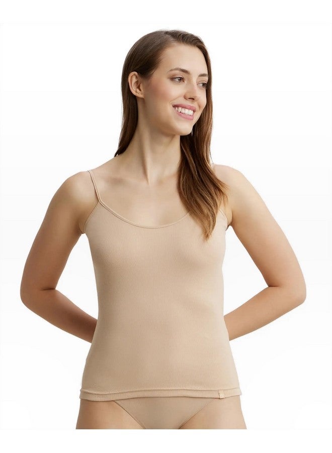 JOCKEY Jockey Women's Super Combed Cotton Rib Camisole with Adjustable Straps and StayFresh Technology_Style_1487_Light Skin_L  - Image 1