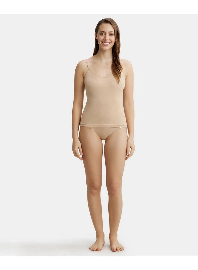 JOCKEY Jockey Women's Super Combed Cotton Rib Camisole with Adjustable Straps and StayFresh Technology_Style_1487_Light Skin_L  - Image 2