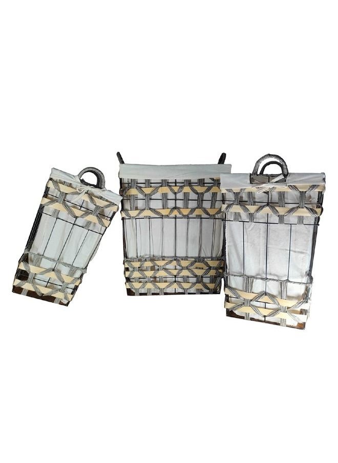 NKX - Set of 3 Square Hamper Basket - Image 1