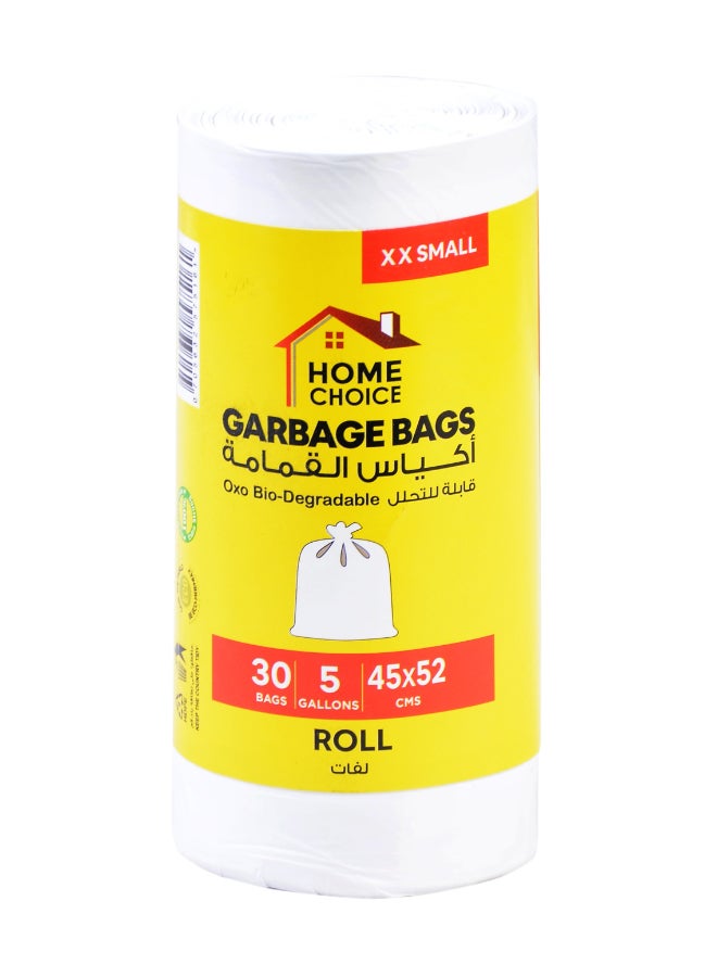 HOME CHOICE 5 جالون، لفافة أكياس القمامة، حجم 45*52، عبوة من 4 (120 كيس قمامة)، أكياس سلة المكتب، أكياس سلة صغيرة جداً - Image 2