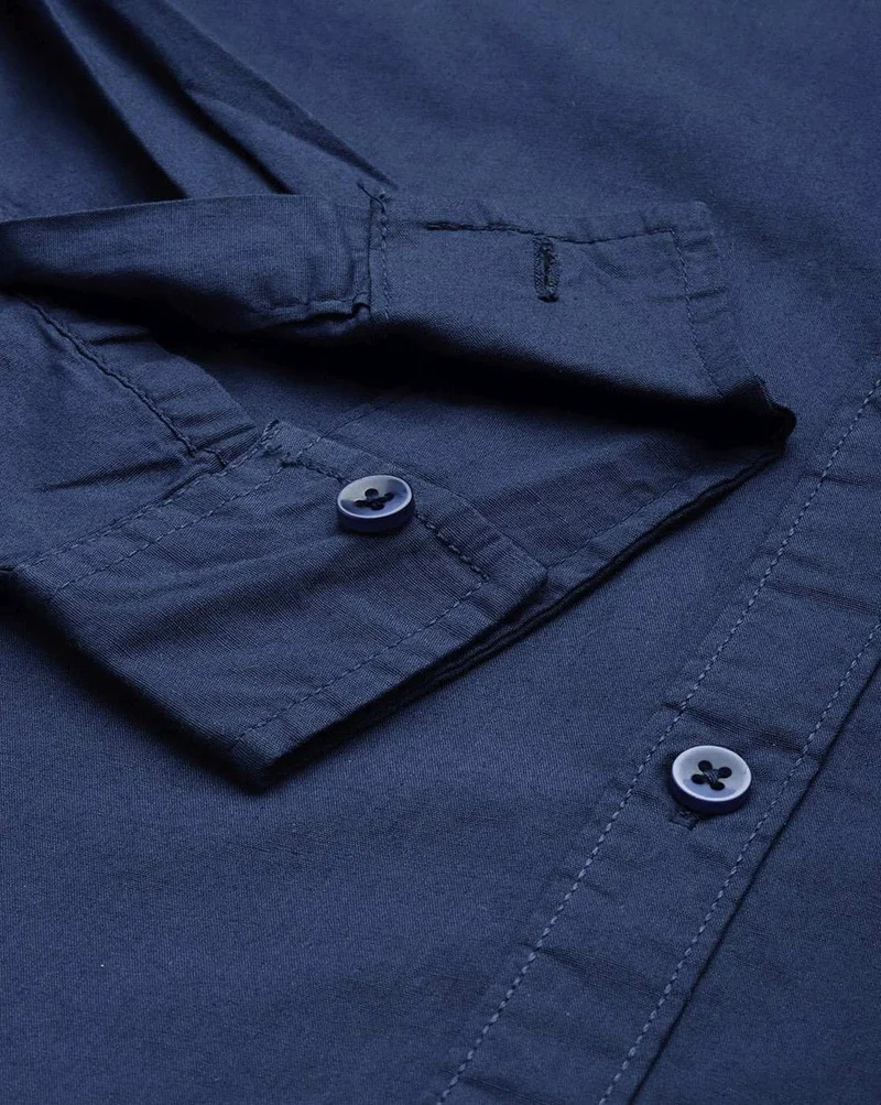 شركة المرآب الهندية Men Regular Fit Solid Full Sleeves Cutaway Collar Casual Shirt
