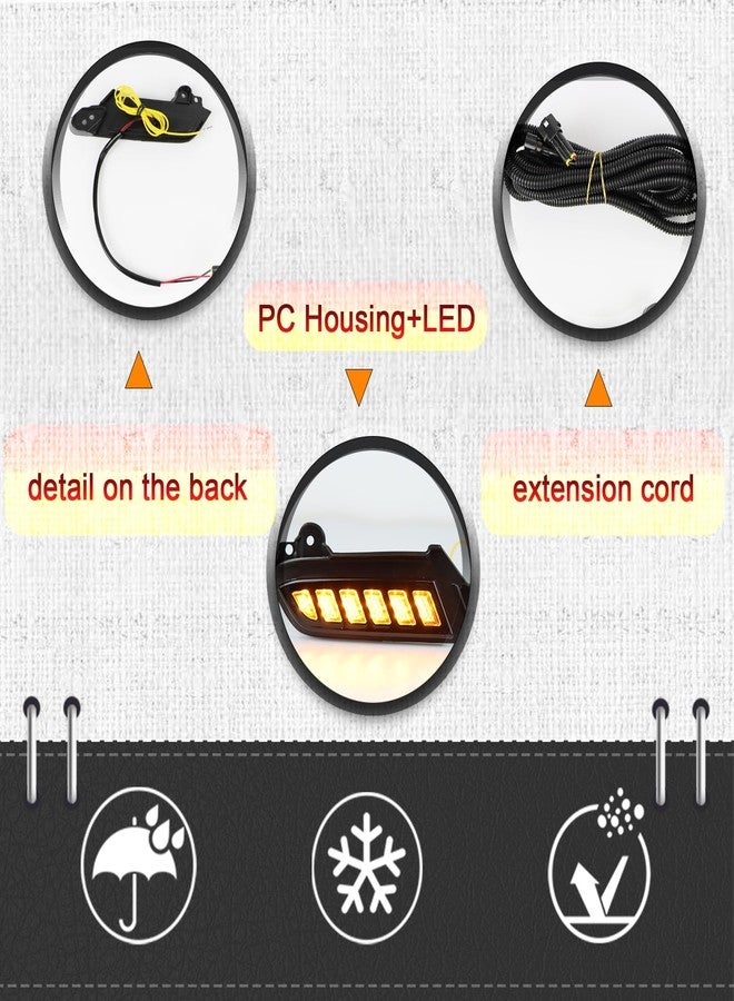 BINQIGOO Full LED Front Side Marker Headlight Kit for Toyota Tacoma 2016-2023 Function as Dynamic Sequential Turn Signal Lights，Daytime Running light Kit (16-23) - Image 5