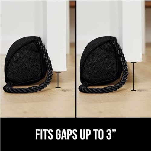 GORILLA GRIP Door Draft Stopper for Bottom of Doors, Weather Stripping Seal Blocks Hot Air, Noise, Bugs, Keeps Cold AC in, Sound Proofing Easy Install Gap Filler, Home Essentials, 32 Inch, Black - Image 3