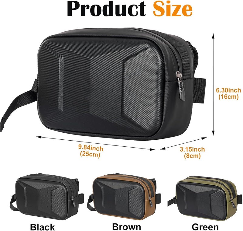 TERRIFI Bike Handlebar Bag, EVA Waterproof Bicycle Front Frame Storage Bag, 3.2L Multi-Purpose Bike Pouch, Easy to Install & Remove, for E-Bikes, Scooters, and Motorcycles (Black) - Image 2