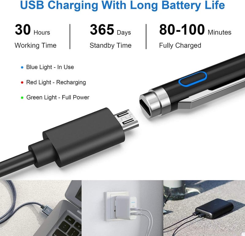 KASTWAVE Active Stylus Pen Compatible for iOS&Android Touch Screens, Universal Fine Point Stylus, for Precise Writing/Drawing, for iPad, iPhone, iOS/Android Smart Phone and Other Tablets - Image 5