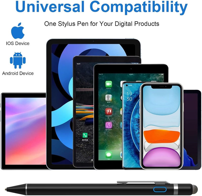 KASTWAVE Active Stylus Pen Compatible for iOS&Android Touch Screens, Universal Fine Point Stylus, for Precise Writing/Drawing, for iPad, iPhone, iOS/Android Smart Phone and Other Tablets - Image 4