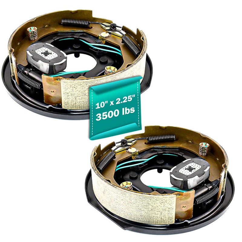 JADODE 1 Pair 10 x 214 Trailer Electric Trailer Brake Assembly for 3500 lbs Heavy Duty Electric Trailer Brake Kits 10 x 225 Left and Right