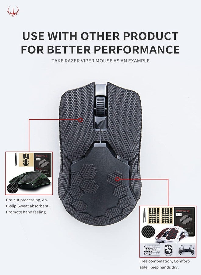 Hotline Games [Grip Upgrade] 2.0 Plus DIY Hexagon Version Gaming Mouse Grip Tape, Professional Mice Upgrade Kit,Sweat Resistant,Cut to Fit,Easy to Use - Image 2