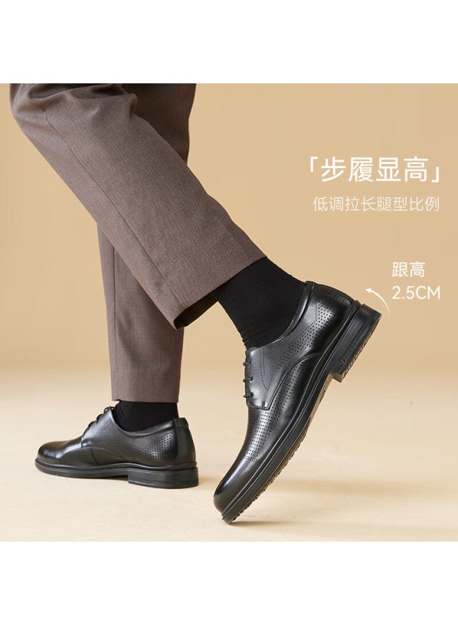 BASTO Bata Commuter Business Leather Shoes Comfortable Cowhide Men's Dress Shoes Wedding Shoes 25002am5 Black Size 38 - Image 1
