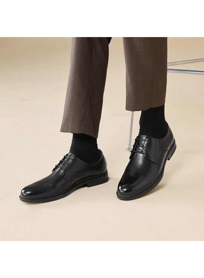 BASTO Bata Commuter Business Leather Shoes Comfortable Cowhide Men's Dress Shoes Wedding Shoes 25002am5 Black Size 38 - Image 2