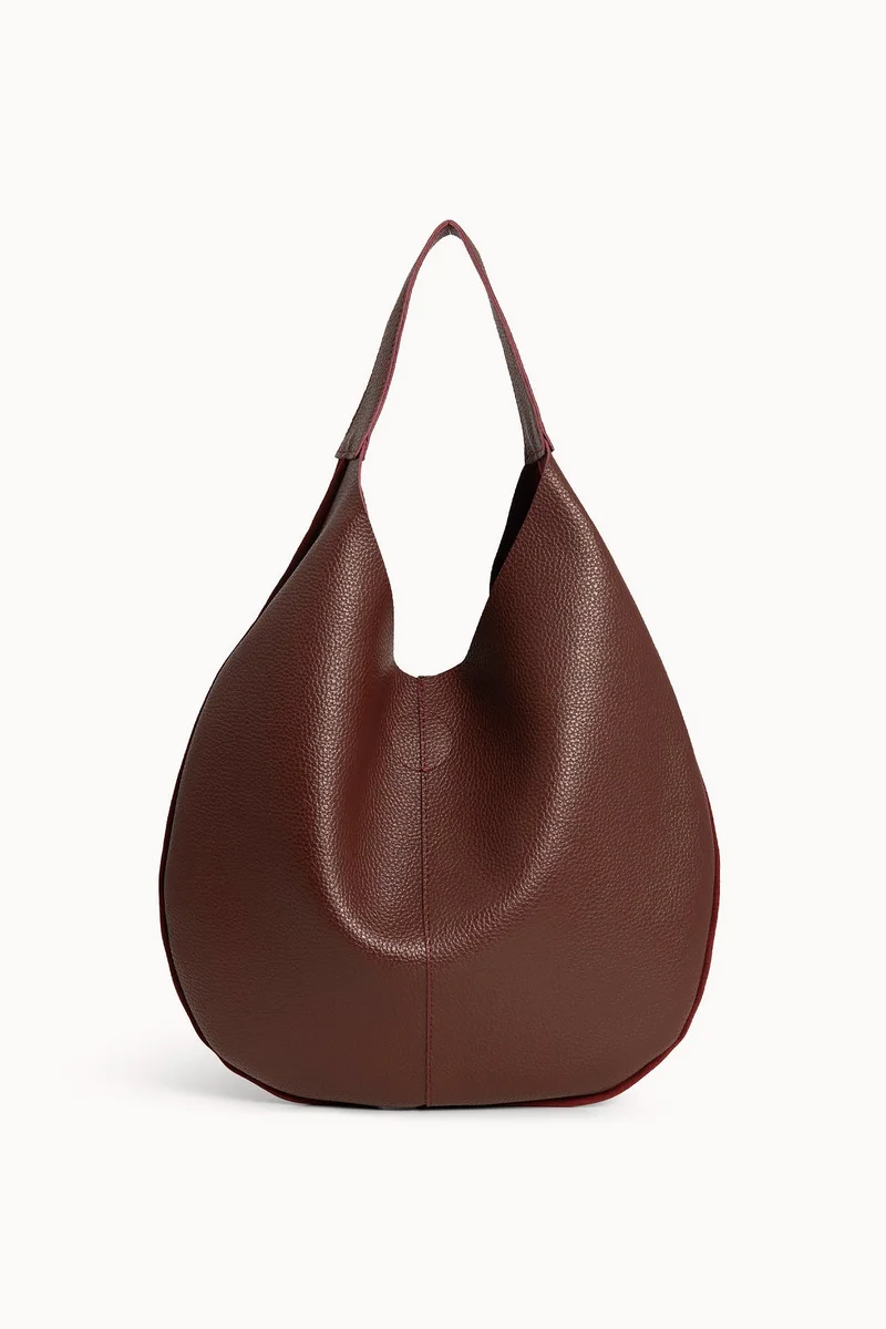 Wecre8 Maroon Dual Texture Tote Bag by WECRE8