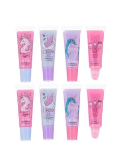 Expressions 8pc Lip Gloss Set, Flavored Lip Gloss Tubes, Lip Gloss Set Value Pack, Fruit Flavored Non Toxic + Kid Friendly, Valentines Day Gifts For Kids 
