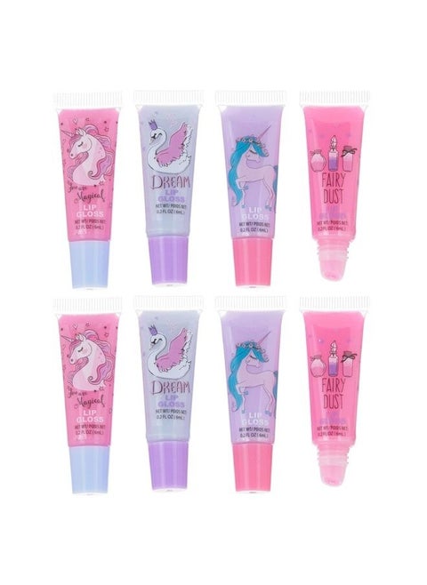 8pc Lip Gloss Set, Flavored Lip Gloss Tubes, Lip Gloss Set Value Pack, Fruit Flavored Non Toxic + Kid Friendly, Valentines Day Gifts For Kids