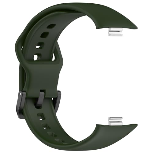 Wisely Adjustable Silicon Band Strap for Redmi Watch Move Straps Watch Silicone Replacement Band Bracelet, Olive - Image 4