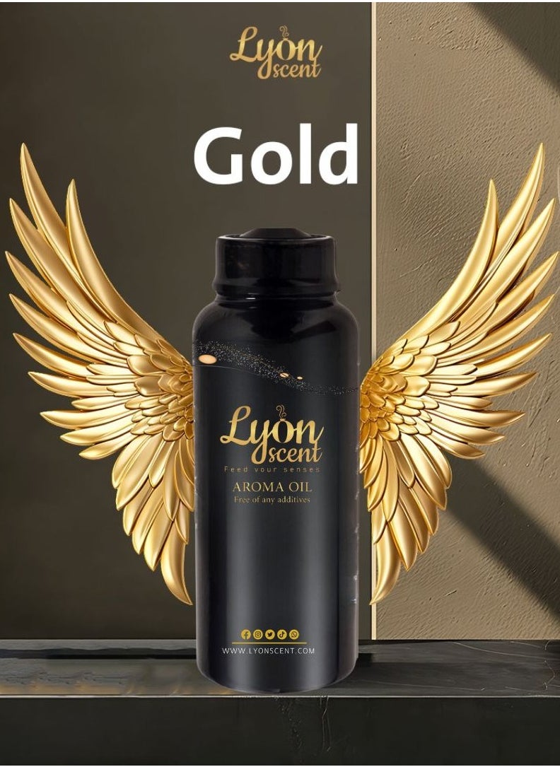 LYON SCENT - Lyon Scent Aroma Oil, 100% Pure Oil, Perfume for Air Freshener, Diffuser Aroma, Fragrance Oil, Air Freshener Oil refill, Essential Scented Oil, Luxurious Scent (GOLD) - Image 1