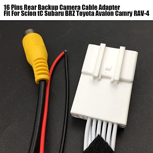 LIZAPUS 16 Pins Reverse Backup Rear View Camera Harness Adapter Connector Compatible with Toyota Prius Scion xD xB - Image 4