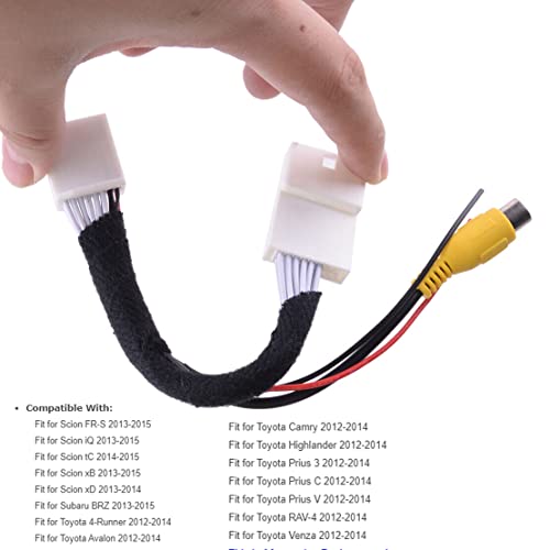 LIZAPUS 16 Pins Reverse Backup Rear View Camera Harness Adapter Connector Compatible with Toyota Prius Scion xD xB - Image 3