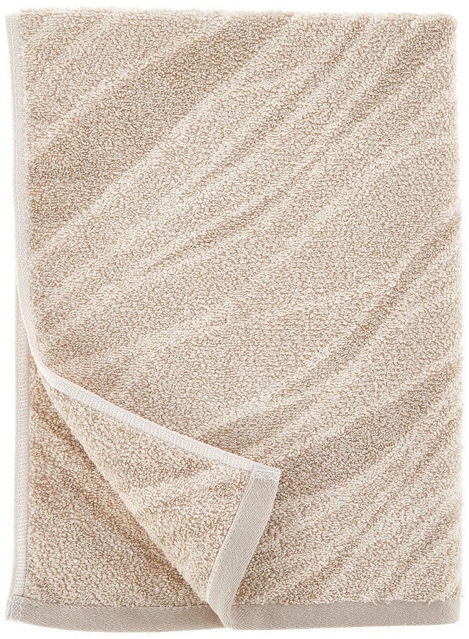 فايولت لينين مناشف يد مستطيلة الشكل، بنقشة جلد الحمار الوحشي، مصنوعة من الكتان البنفسجي، قطن تيري فاخر 100%، وزن 600 غرام/متر مربع، فائقة النعومة وعالية الامتصاص، بنمط جاكار أنيق، مناسبة للحمامات والفنادق والمنتجعات الصحية الفاخرة، مقاس 20 × 30 بوصة، لون بيج، عبوة من قطعتين. - Image 2