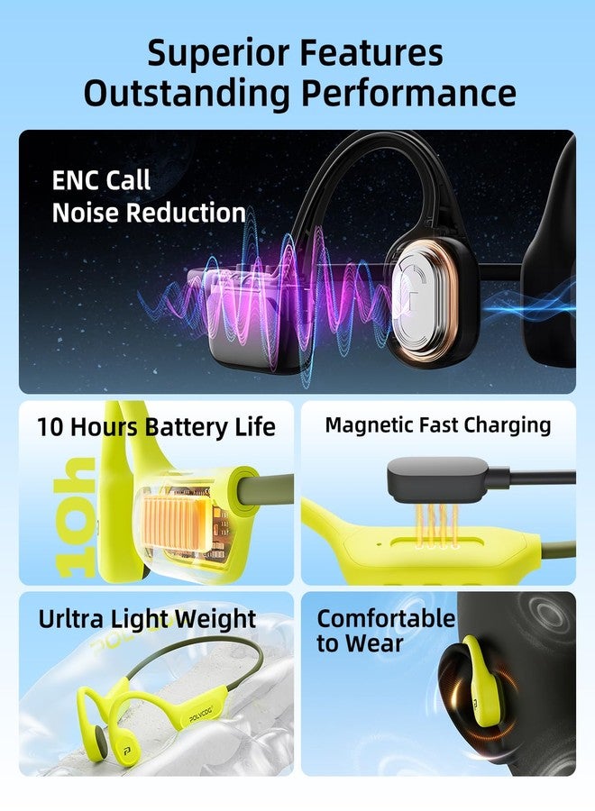 POLVCDG Swimming Headphones,IPX8 Waterproof Bone Conduction Headphones,32GB Memory Open Ear Headphones with Mic,Wireless Bluetooth Earphones Underwater Sport Earbuds for Running Workout Cycling - Image 4