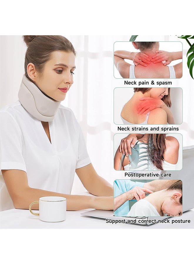 Neck Brace for Neck Pain and Support for Women, Men, Vertebrae Whiplash Wrap for Posture, Sleeping-Spinal Support and Spine Pressure, Soft Neck Brace for Pinched Nerve - Large - Image 2