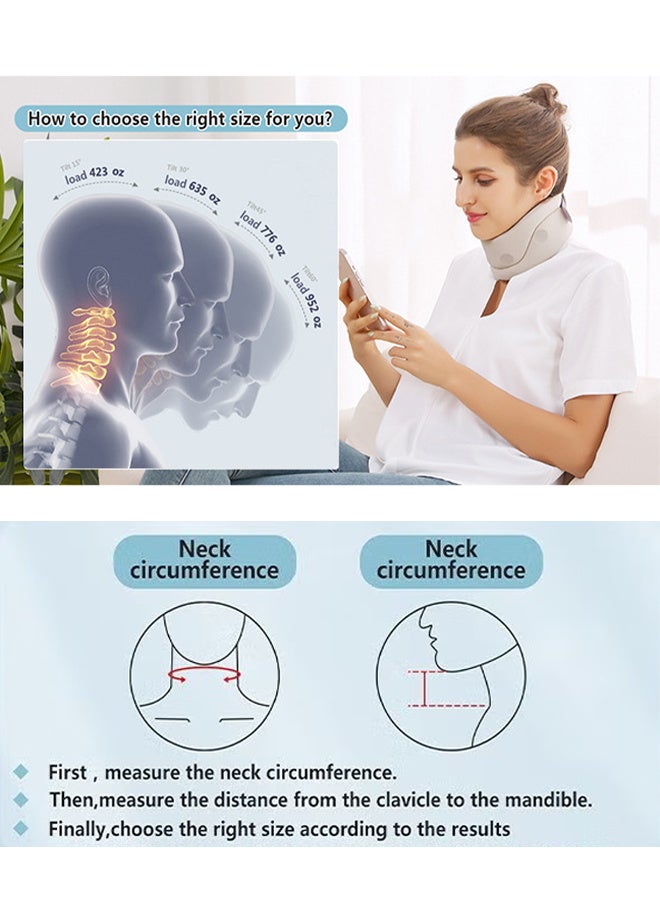 Neck Brace for Neck Pain and Support for Women, Men, Vertebrae Whiplash Wrap for Posture, Sleeping-Spinal Support and Spine Pressure, Soft Neck Brace for Pinched Nerve - Large - Image 5