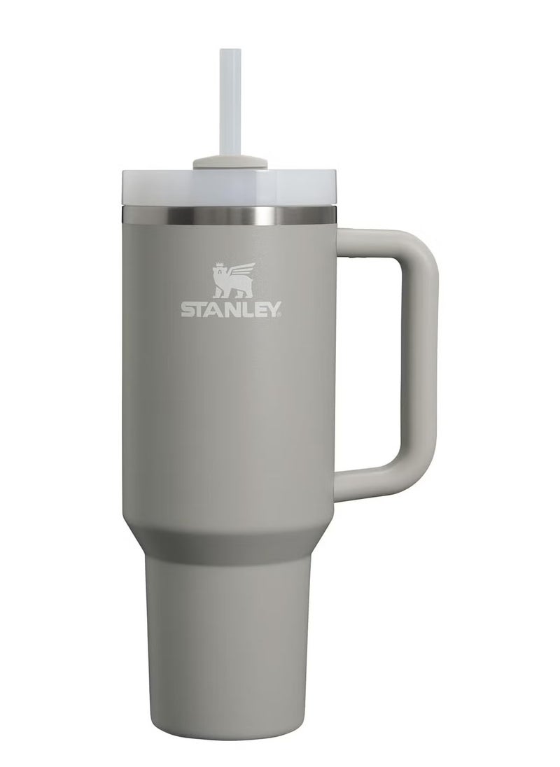 Stanley - 1.2L Quencher H2.0 FlowState Tumbler with Lid, Handle, and Reusable Straw – Vacuum Insulated Travel Mug for Hot and Cold Beverages – Keeps Drinks Cold for 11 Hours and Iced for 48 Hours – Dishwasher Safe – Ash Color - Image 1