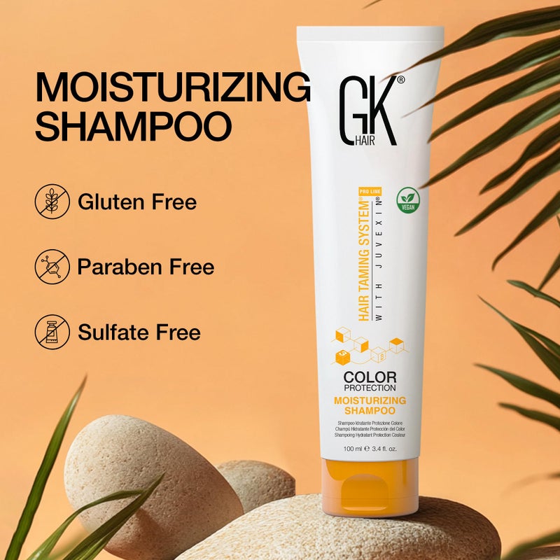 GK HAIR Global Keratin Moisturizing Shampoo (3.4 Fl Oz/100ml) for Hydrating Color Protection Dry Damage Curly Frizzy Thinning Color Treated Hair Repair Organic Paraben Sulfate Free All Hair Types - Image 5