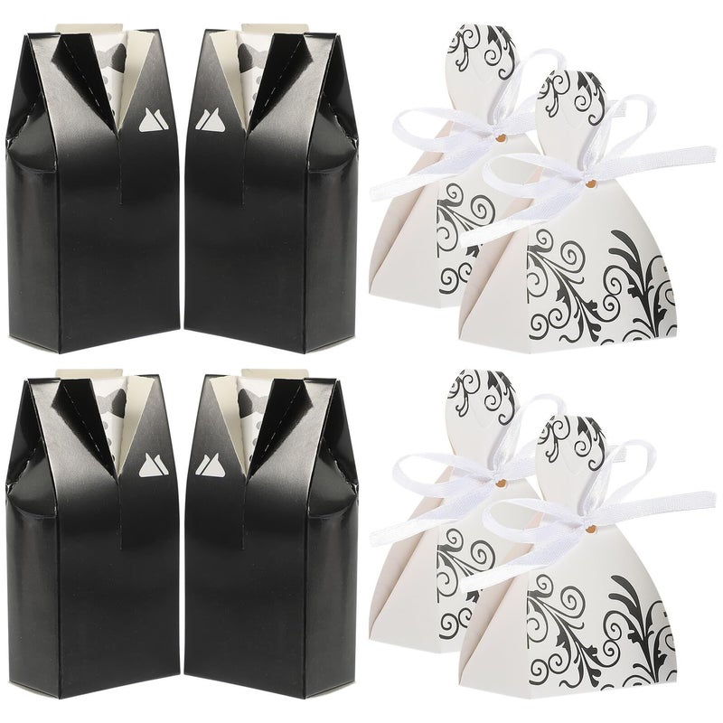 100 Pack Wedding Candy Boxes Suit Shaped Favor Boxes Chinese Style Cardboard Gift - Image 2