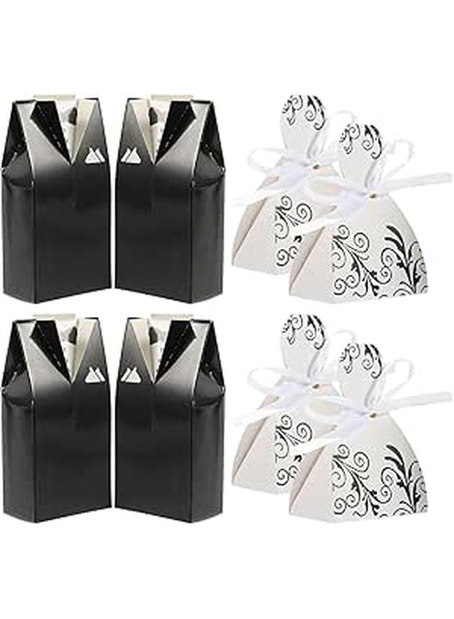 100 Pack Wedding Candy Boxes Suit Shaped Favor Boxes Chinese Style Cardboard Gift - Image 1
