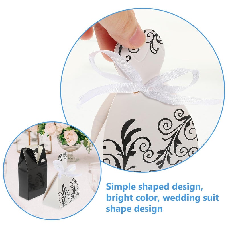 100 Pack Wedding Candy Boxes Suit Shaped Favor Boxes Chinese Style Cardboard Gift - Image 4