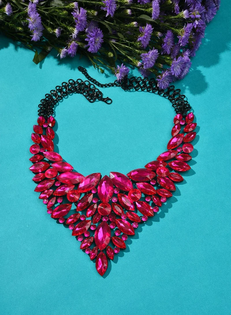 SOHI Trendy Designer Stone Necklace