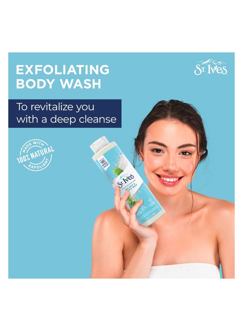 ST. Ives Exfoliating Body Wash Sea Salt & Pacific Kelp,650ml - Image 2
