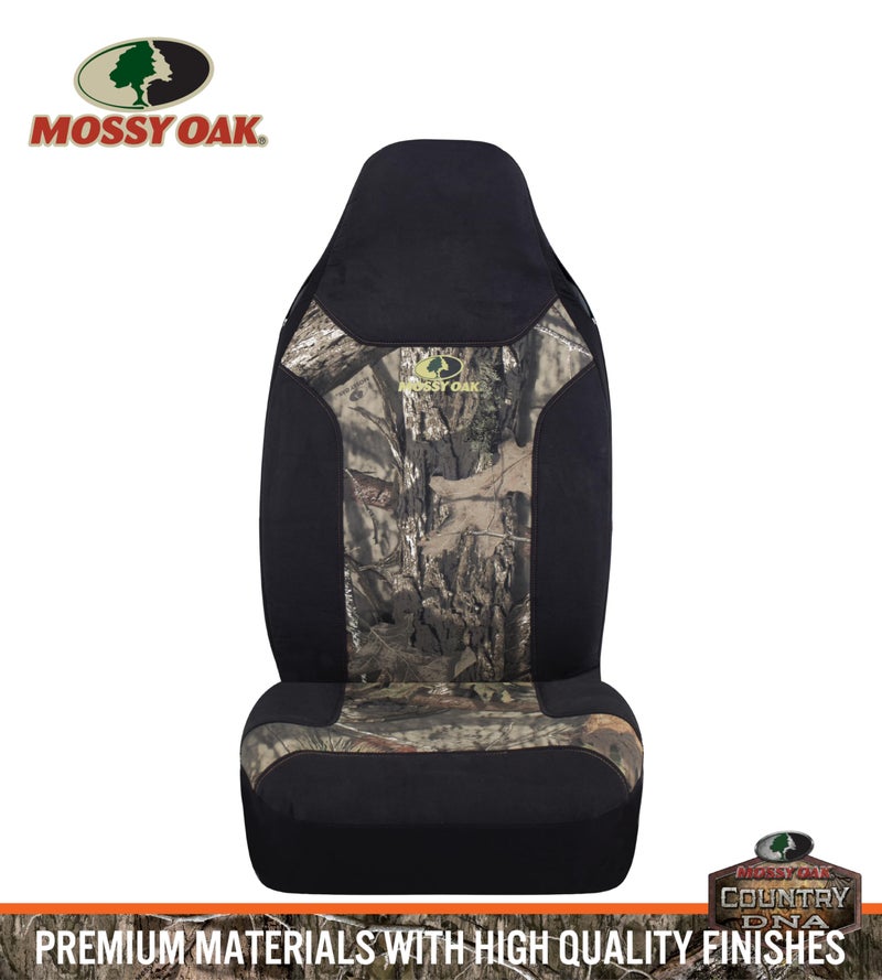 Mossy Oak High Back Camo Seat Covers, Airbag Compatible, Large Size to Fit Truck Seats - Made with Cotton & Suede Fabric - Official Licensed Product - Image 3