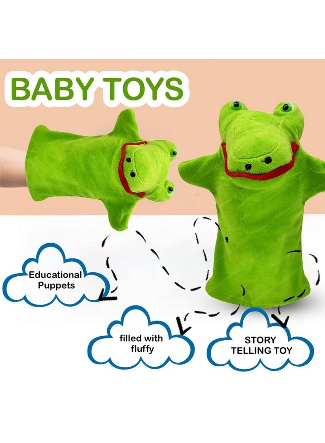 FunBlast Hand Puppets for Kids - Soft Hand Puppets for Kids, Story Telling Puppet for Kids, Hand Puppet Toy, Plush Animals Hand Puppet Toys, Fun Play Learning Toys - Multicolor (Crocodile) - Image 2