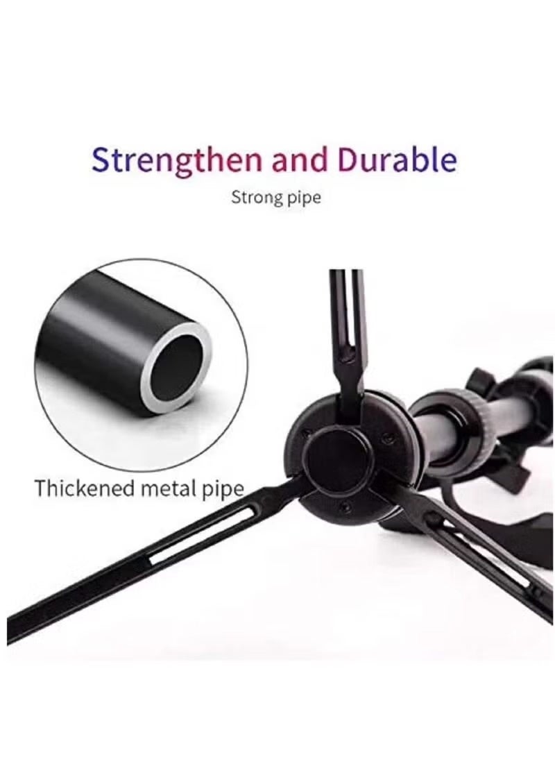 جيه ماري حامل ثلاثي القوائم MT-68 قابل للتمديد والطي على سطح الطاولة مع دوران 360 درجة، متوافق مع الهواتف المحمولة وكاميرات DSLR والكاميرات الرقمية - Image 4