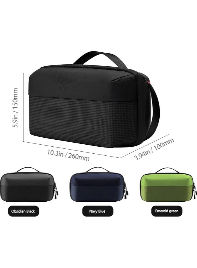 erorex Portable Travel hand bag - Electronic Organizer for MacBook Charger, Cables, Power Bank, Hard Drive, and More - Water-Resistant Digital Storage Bag with Removable Card Slots (Black) - Image 2