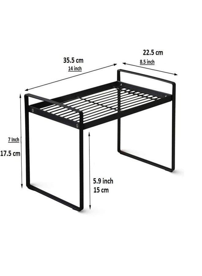 appeasy Kitchen Countertop and Cabinet Shelf Organiser for Pantry, Kitchen, Bathroom, Bedroom (Black) - Image 3