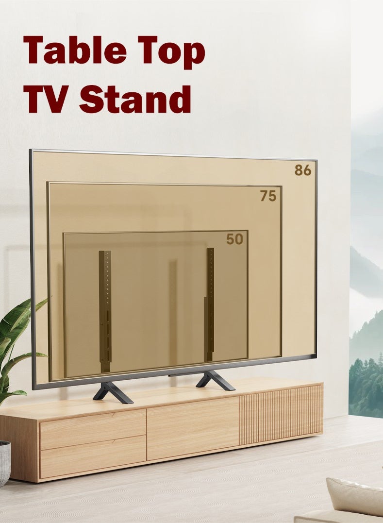 XiuWoo Universal TV Stand, Metal TV Legs for 50-86 Inches LCD LED Flat Screen TVs with Extra Wider and Longer Feets, TV Legs Holds Up to 60KG, VESA MAX to 600x400mm - Image 5