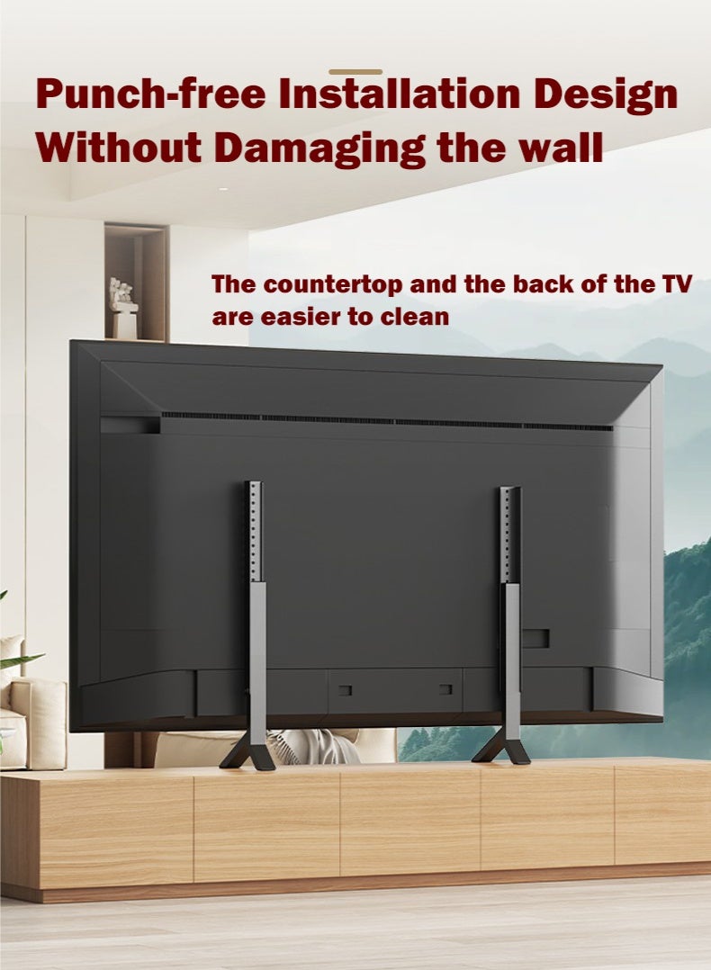 XiuWoo Universal TV Stand, Metal TV Legs for 50-86 Inches LCD LED Flat Screen TVs with Extra Wider and Longer Feets, TV Legs Holds Up to 60KG, VESA MAX to 600x400mm - Image 3