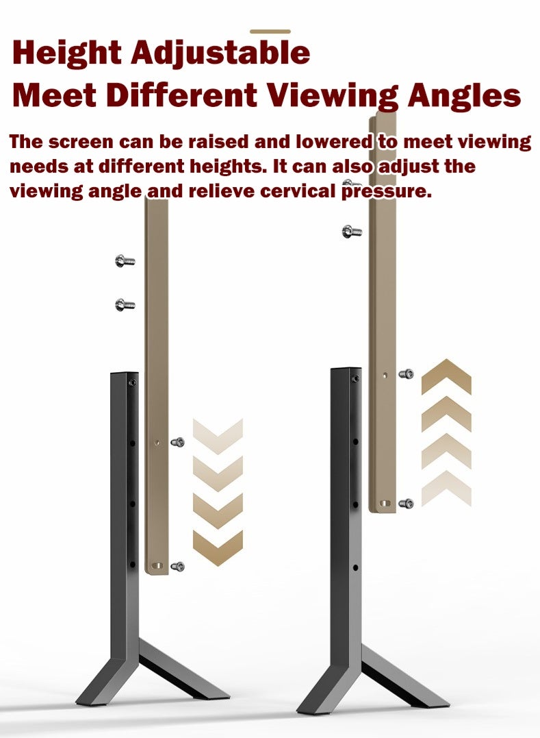 XiuWoo Universal TV Stand, Metal TV Legs for 50-86 Inches LCD LED Flat Screen TVs with Extra Wider and Longer Feets, TV Legs Holds Up to 60KG, VESA MAX to 600x400mm - Image 4
