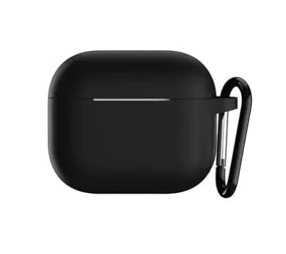 Printme Silicone Compatible for Boat Airdopes 131 Pro Case Cover Skin Silicone, Protective Full Protection Dust-Proof Shockproof Case Cover with Hook & EarTisps (Matte Black) - Image 3